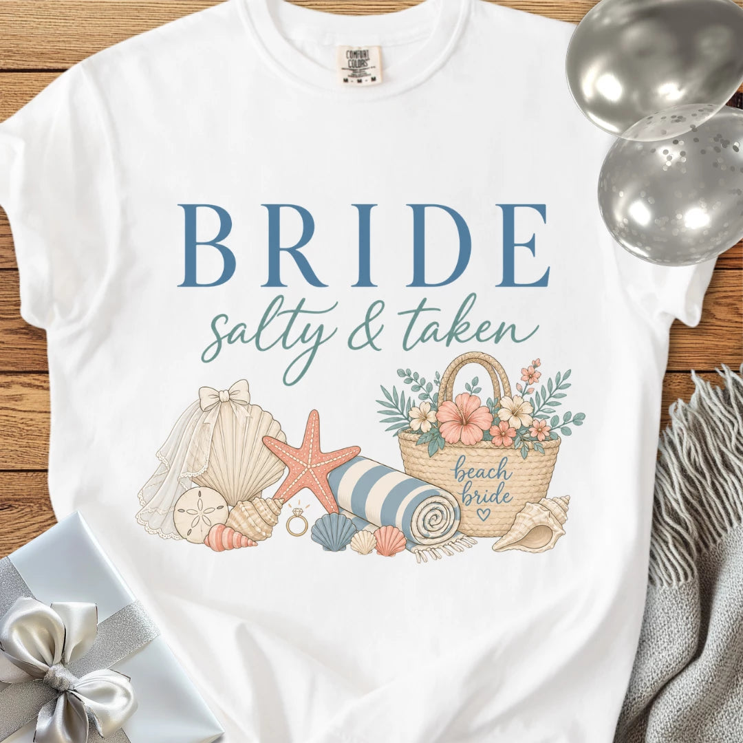 Bride 'Salty & Taken' - Premium Wedding T-Shirt