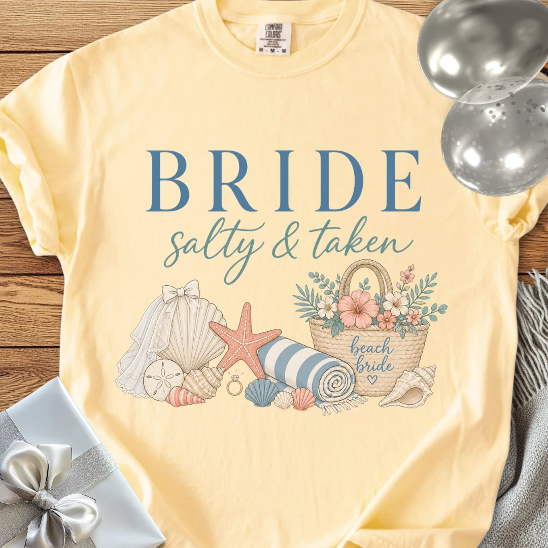 Bride 'Salty & Taken' - Premium Wedding T-Shirt