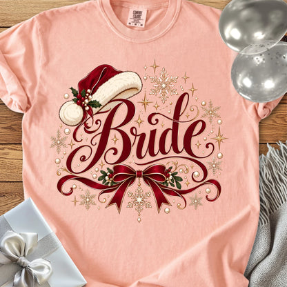 Bride - Premium Christmas Wedding T-Shirt