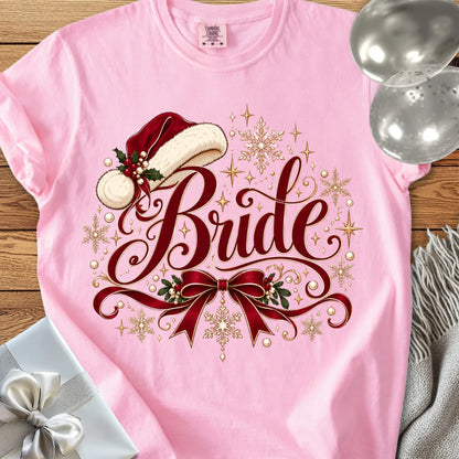 Bride - Premium Christmas Wedding T-Shirt