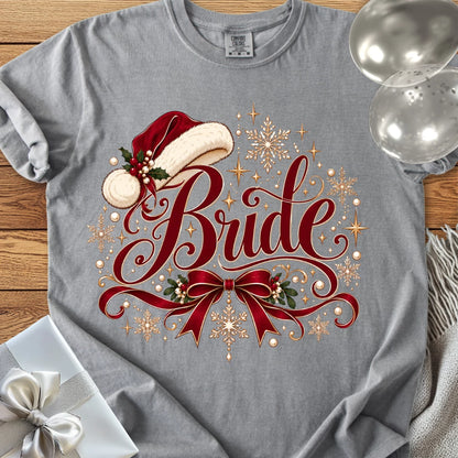Bride - Premium Christmas Wedding T-Shirt