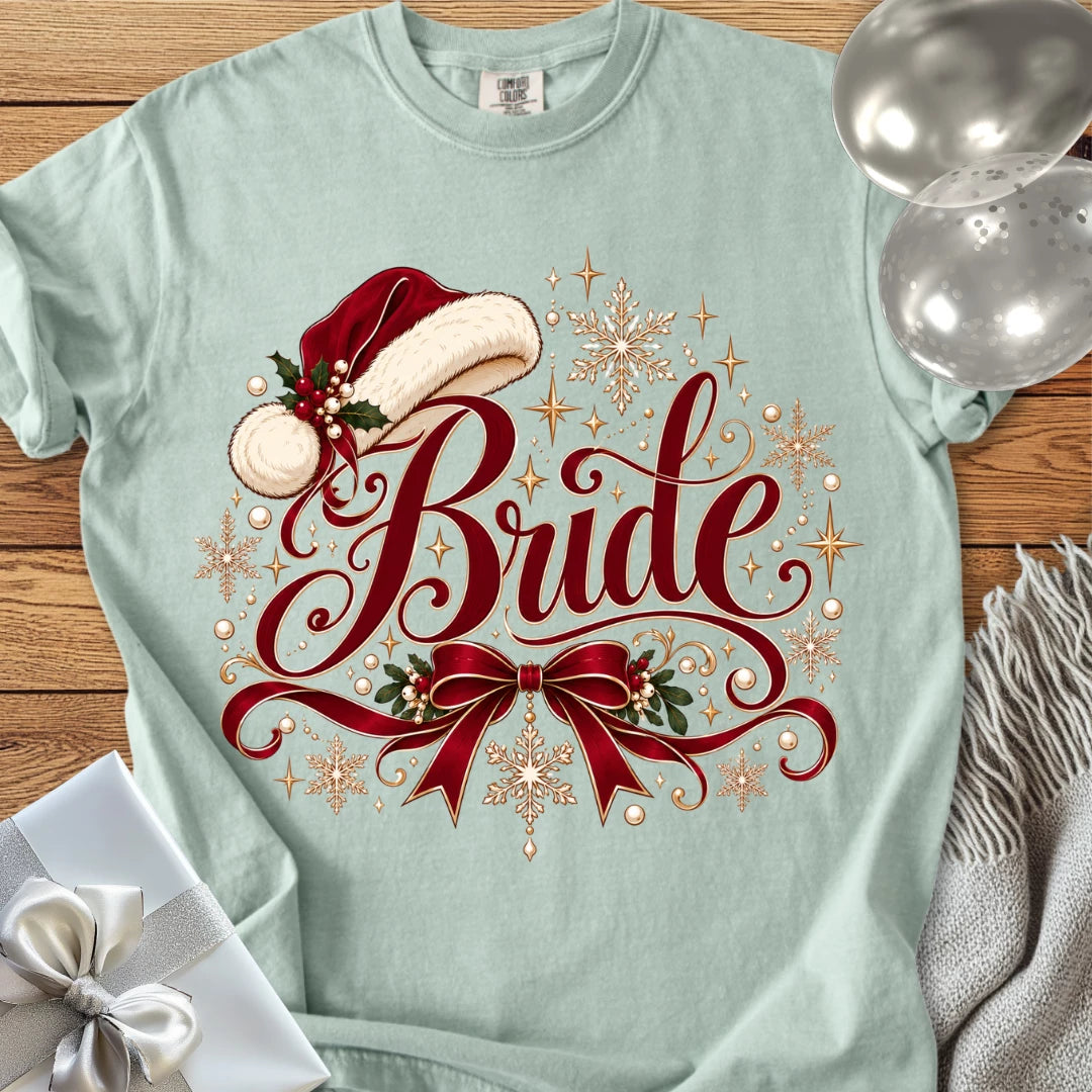 Bride - Premium Christmas Wedding T-Shirt