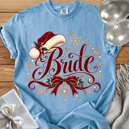 Bride - Premium Christmas Wedding T-Shirt