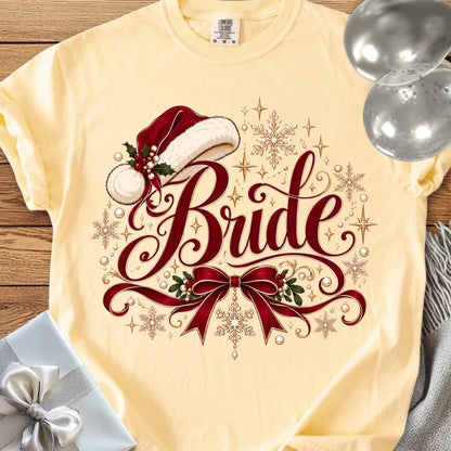 Bride - Premium Christmas Wedding T-Shirt
