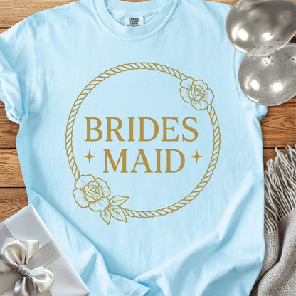 Bridesmaid -  Premium Floral Wreath Bridal Party T-Shirt