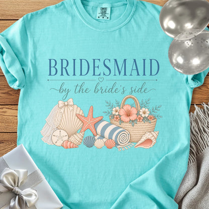 Bridesmaid, By the Bride's Side - Premium Bridal Party T-Shirt