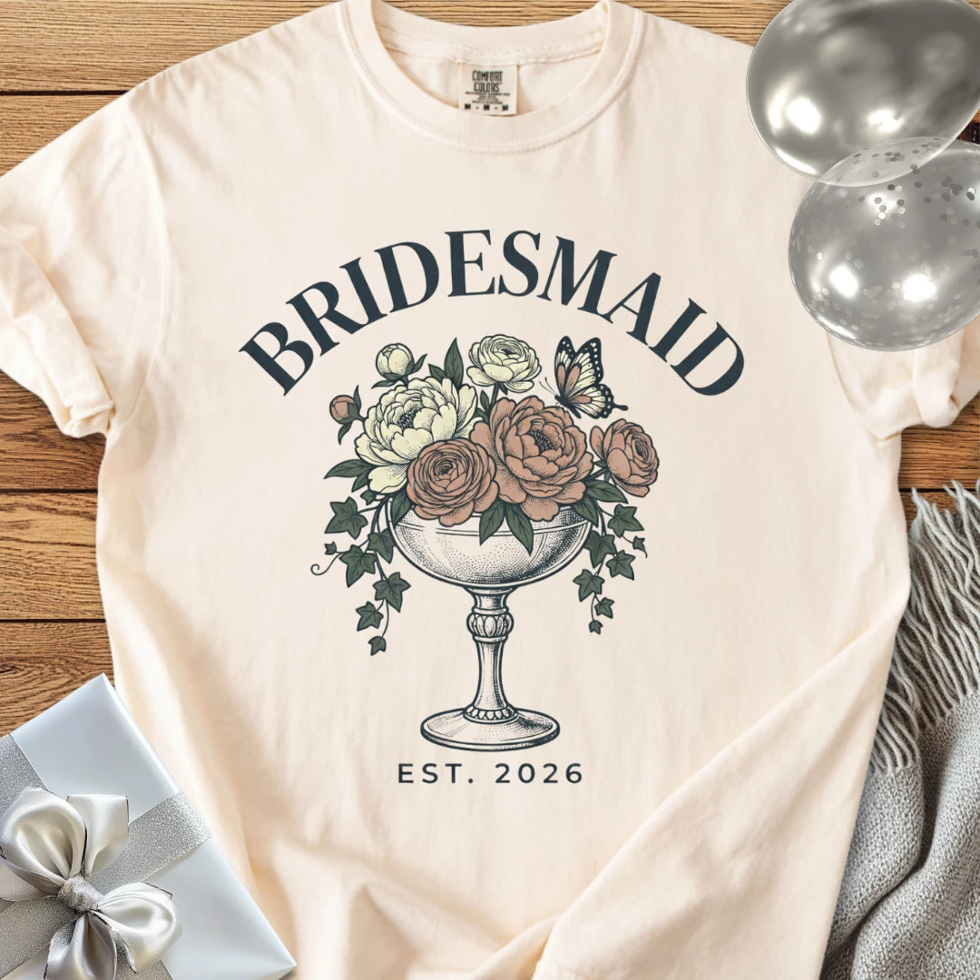 Bridesmaid, Est. 2026 - Premium Wedding T-Shirt