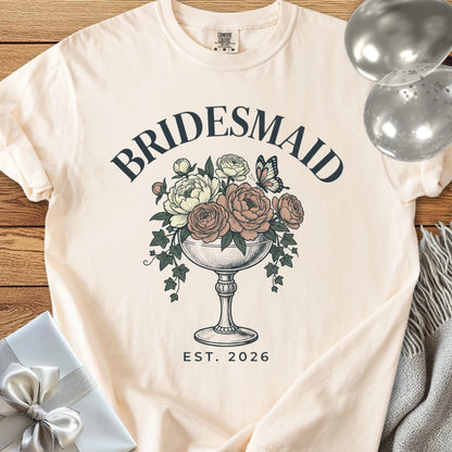 Bridesmaid, Est. 2026 - Premium Wedding T-Shirt