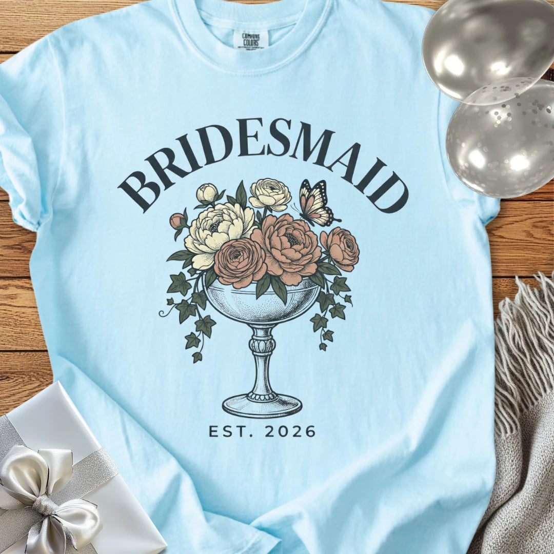 Bridesmaid, Est. 2026 - Premium Wedding T-Shirt