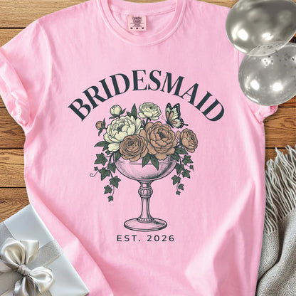 Bridesmaid, Est. 2026 - Premium Wedding T-Shirt