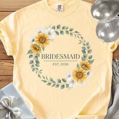 Bridesmaid, Est. 2026 - Premium Wedding T-Shirt
