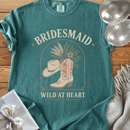 Bridesmaid, Wild at Heart - Western Bridal Party T-Shirt