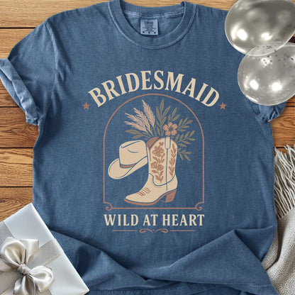 Bridesmaid, Wild at Heart - Western Bridal Party T-Shirt