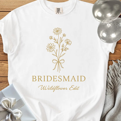 Bridesmaid, Wildflower Edit - Premium Bridal Party T-Shirt