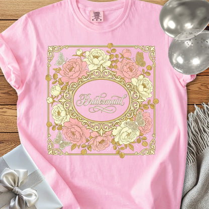 Bridesmaid - Premium Peony Wedding T-Shirt