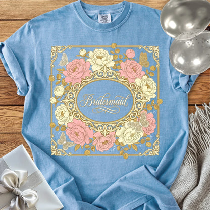 Bridesmaid - Premium Peony Wedding T-Shirt