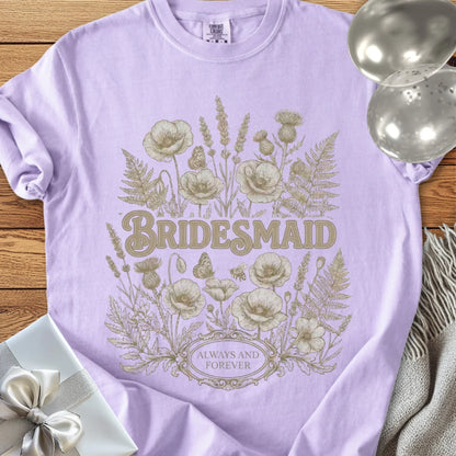 Bridesmaid - Premium Wildflower Wedding T-Shirt