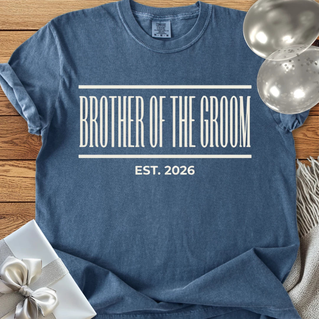 Brother of the Groom, Est. 2026 - Premium Wedding T-Shirt