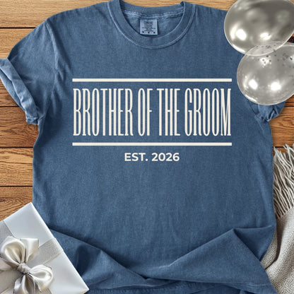 Brother of the Groom, Est. 2026 - Premium Wedding T-Shirt