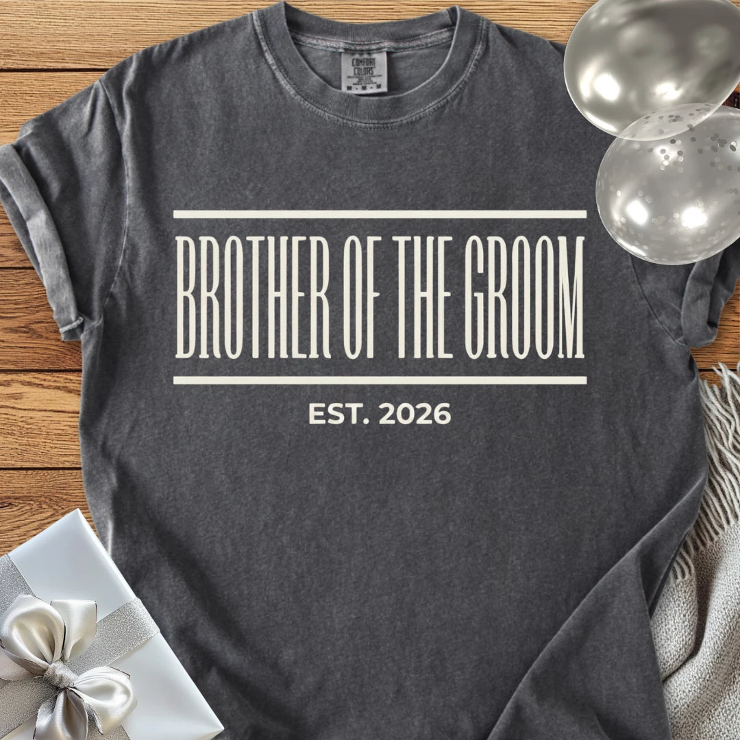 Brother of the Groom, Est. 2026 - Premium Wedding T-Shirt