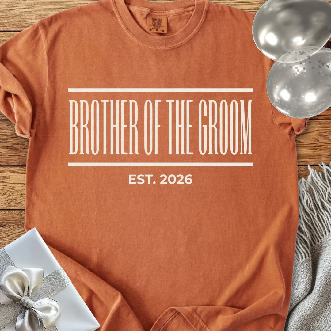 Brother of the Groom, Est. 2026 - Premium Wedding T-Shirt
