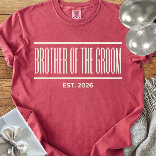 Brother of the Groom, Est. 2026 - Premium Wedding T-Shirt