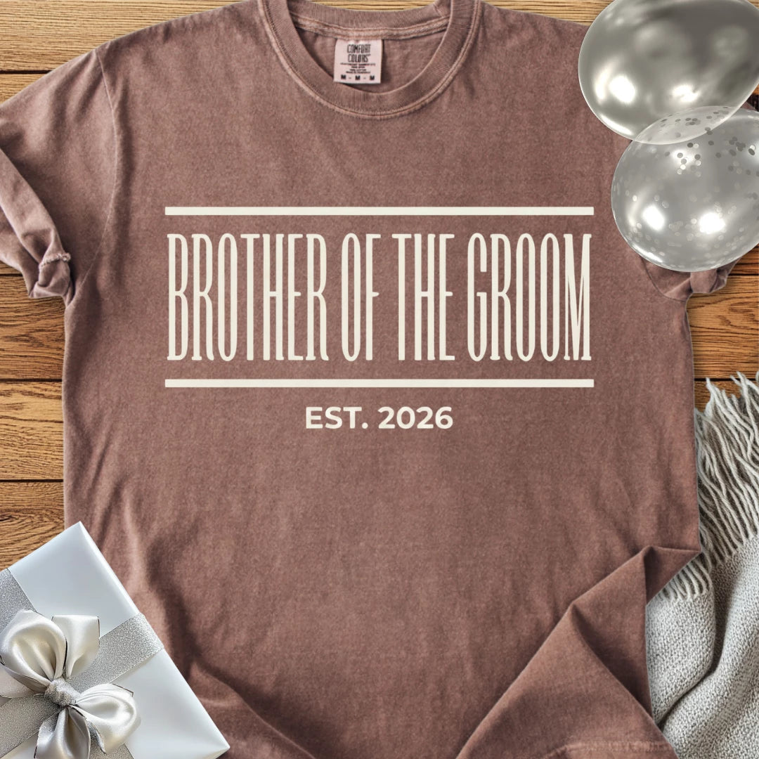 Brother of the Groom, Est. 2026 - Premium Wedding T-Shirt