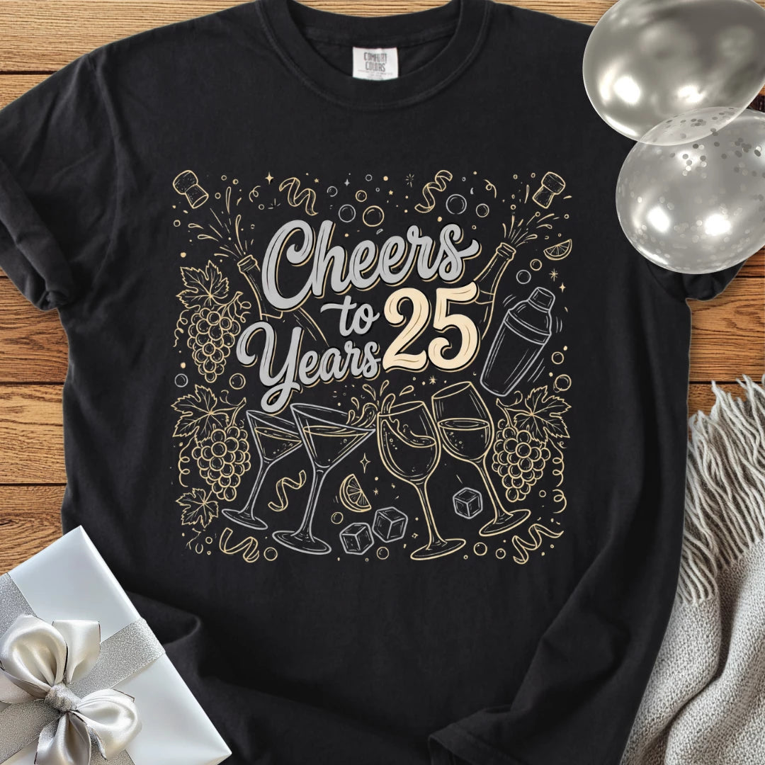 Cheers to 25 Years - Premium 25th Wedding Anniversary