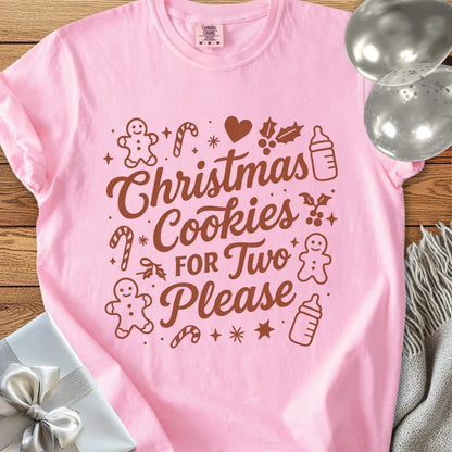 Christmas Cookies for Two Please - Premium Christmas Pregnancy T-Shirt