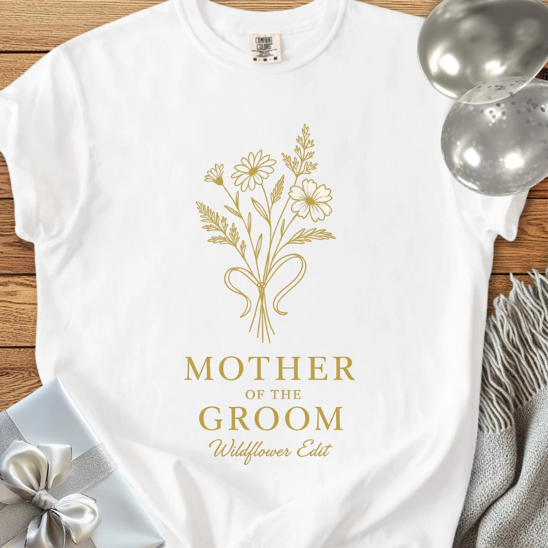 Mother of the Groom, Wildflower Edit - Premium Bridal Party T-Shirt