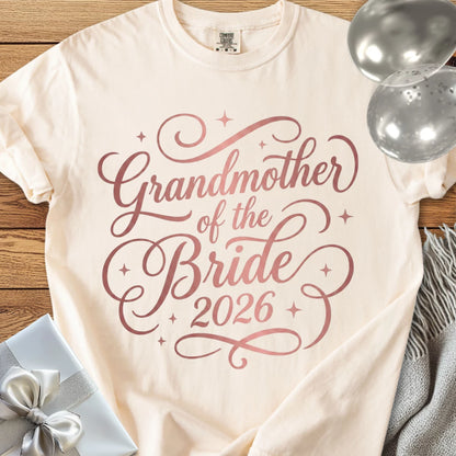 Grandmother of the Bride 2026 - Premium Wedding T-Shirt