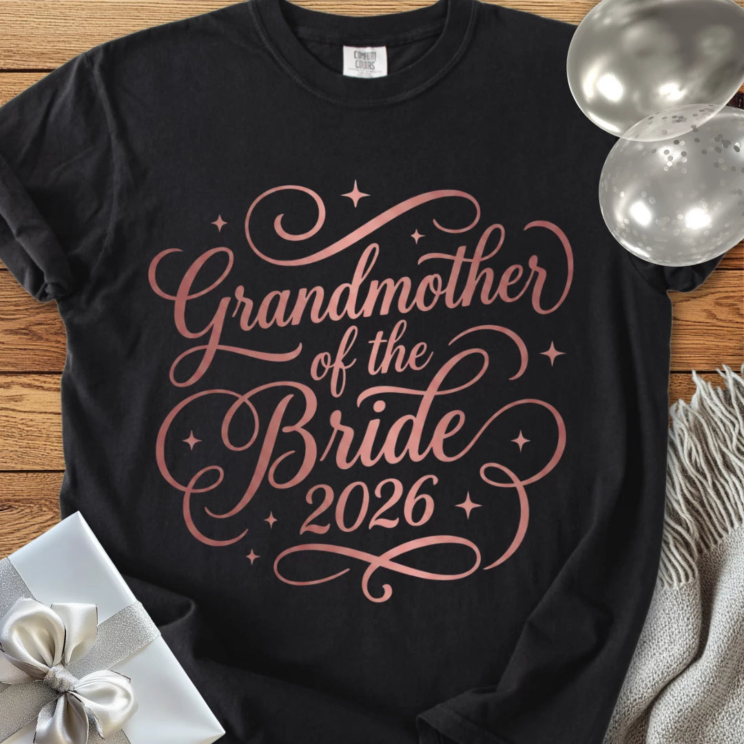 Grandmother of the Bride 2026 - Premium Wedding T-Shirt