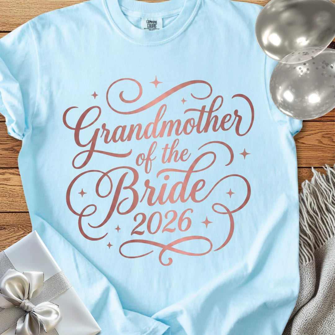 Grandmother of the Bride 2026 - Premium Wedding T-Shirt