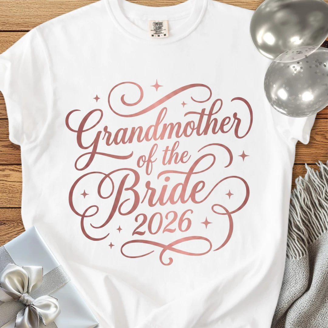 Grandmother of the Bride 2026 - Premium Wedding T-Shirt