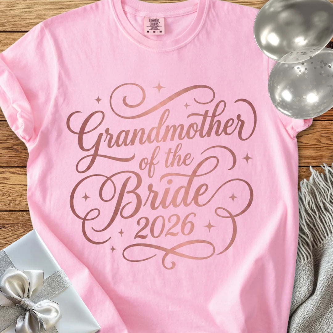 Grandmother of the Bride 2026 - Premium Wedding T-Shirt