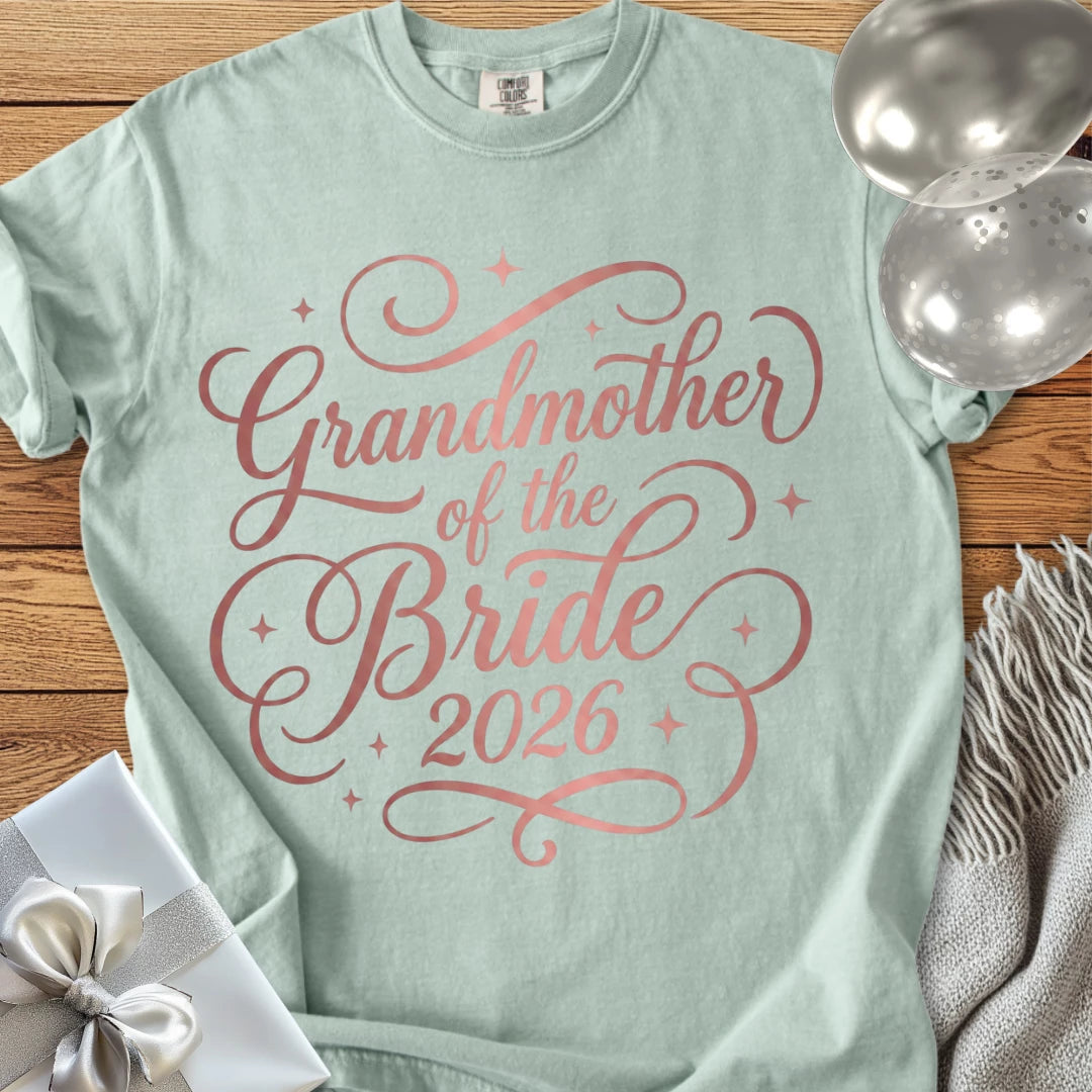 Grandmother of the Bride 2026 - Premium Wedding T-Shirt