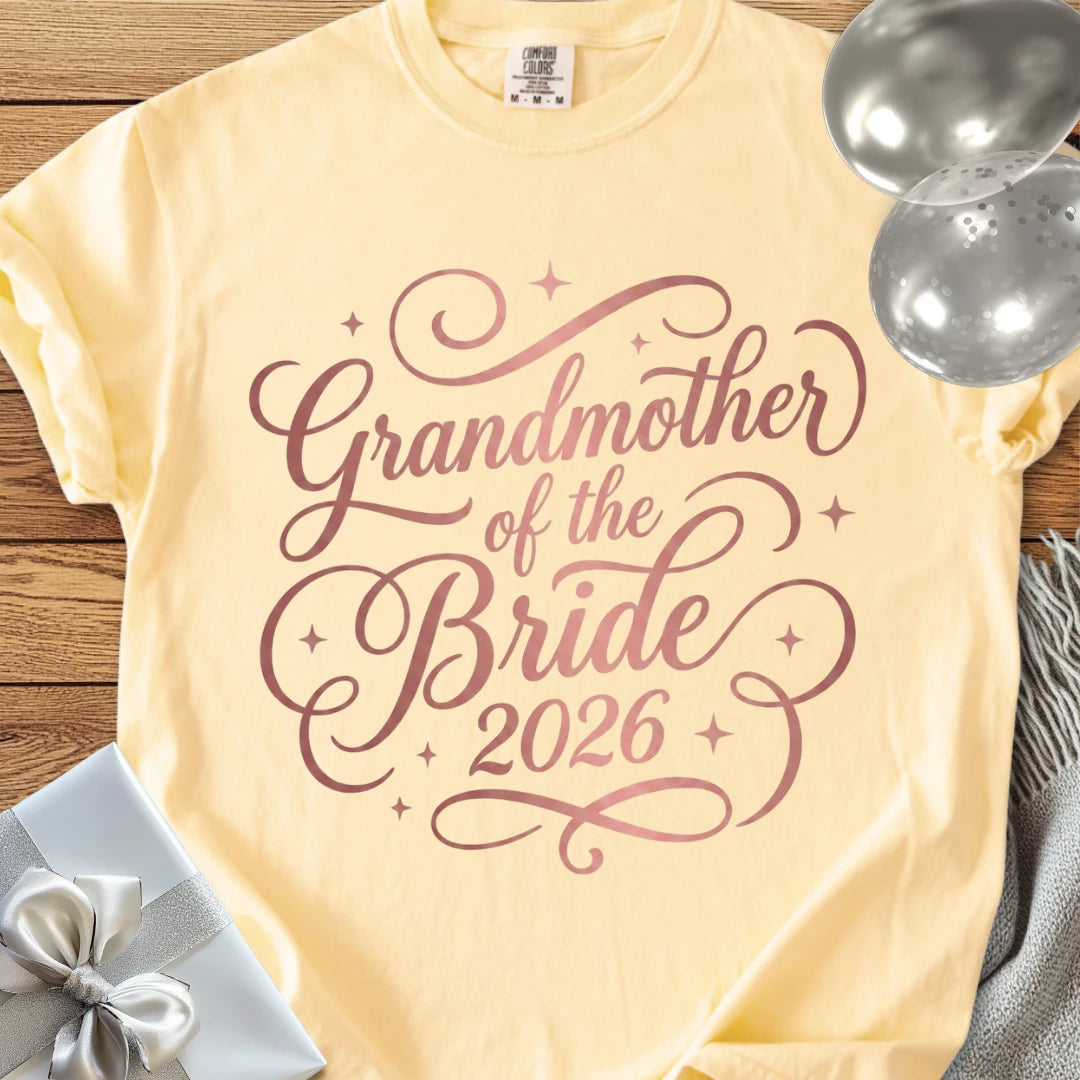 Grandmother of the Bride 2026 - Premium Wedding T-Shirt