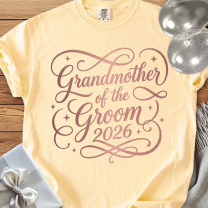 Grandmother of the Groom  2026 - Premium Wedding T-Shirt