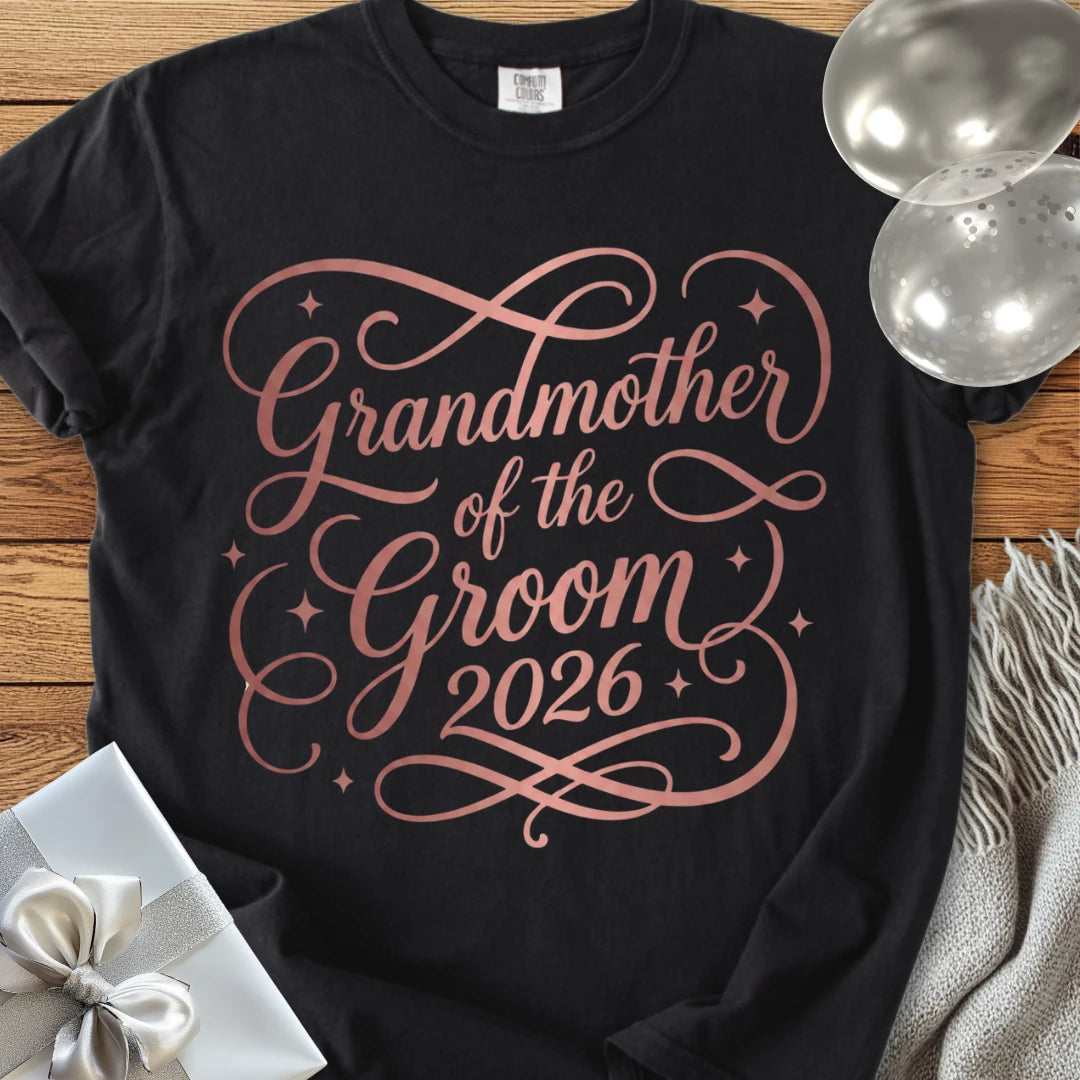 Grandmother of the Groom  2026 - Premium Wedding T-Shirt