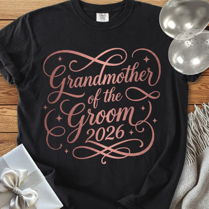 Grandmother of the Groom  2026 - Premium Wedding T-Shirt