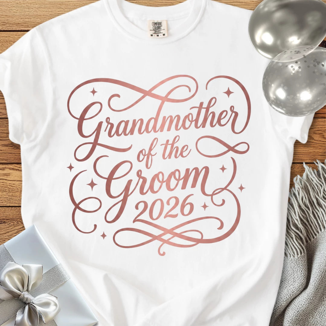 Grandmother of the Groom  2026 - Premium Wedding T-Shirt