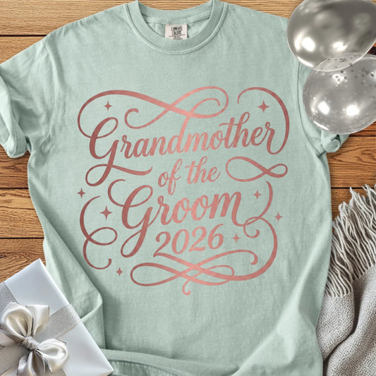 Grandmother of the Groom  2026 - Premium Wedding T-Shirt
