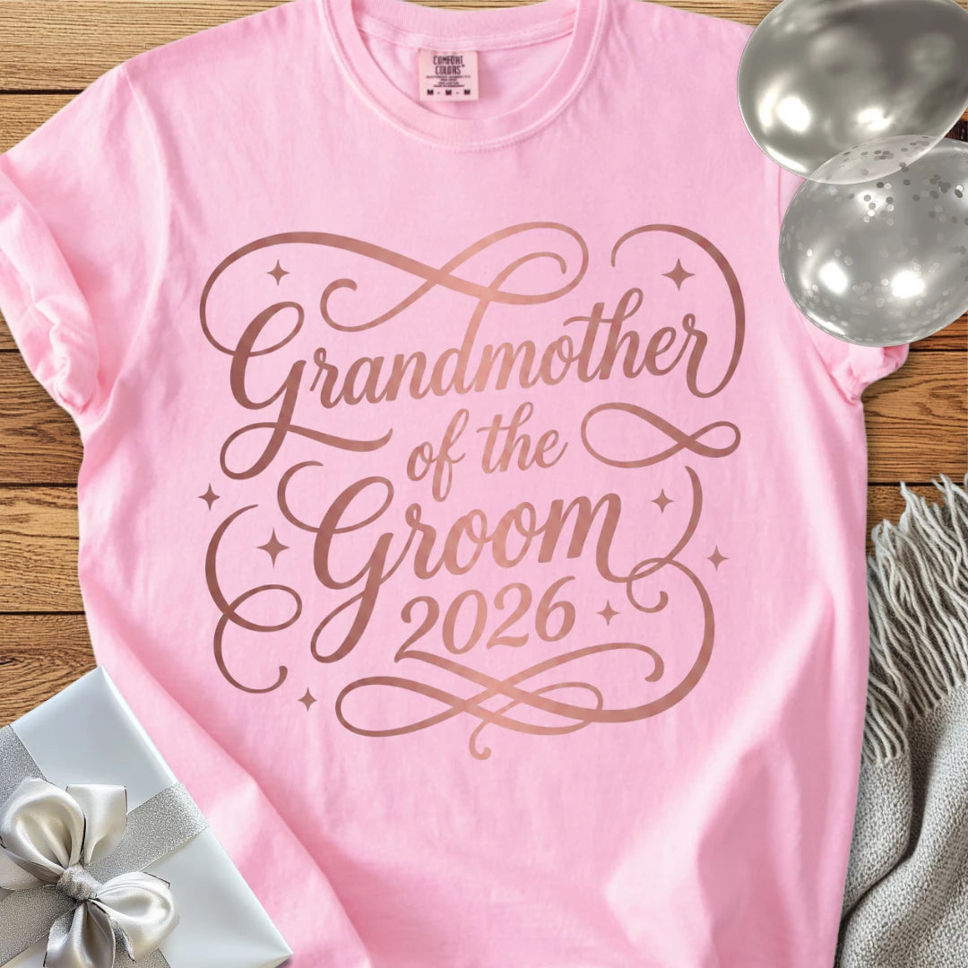 Grandmother of the Groom  2026 - Premium Wedding T-Shirt
