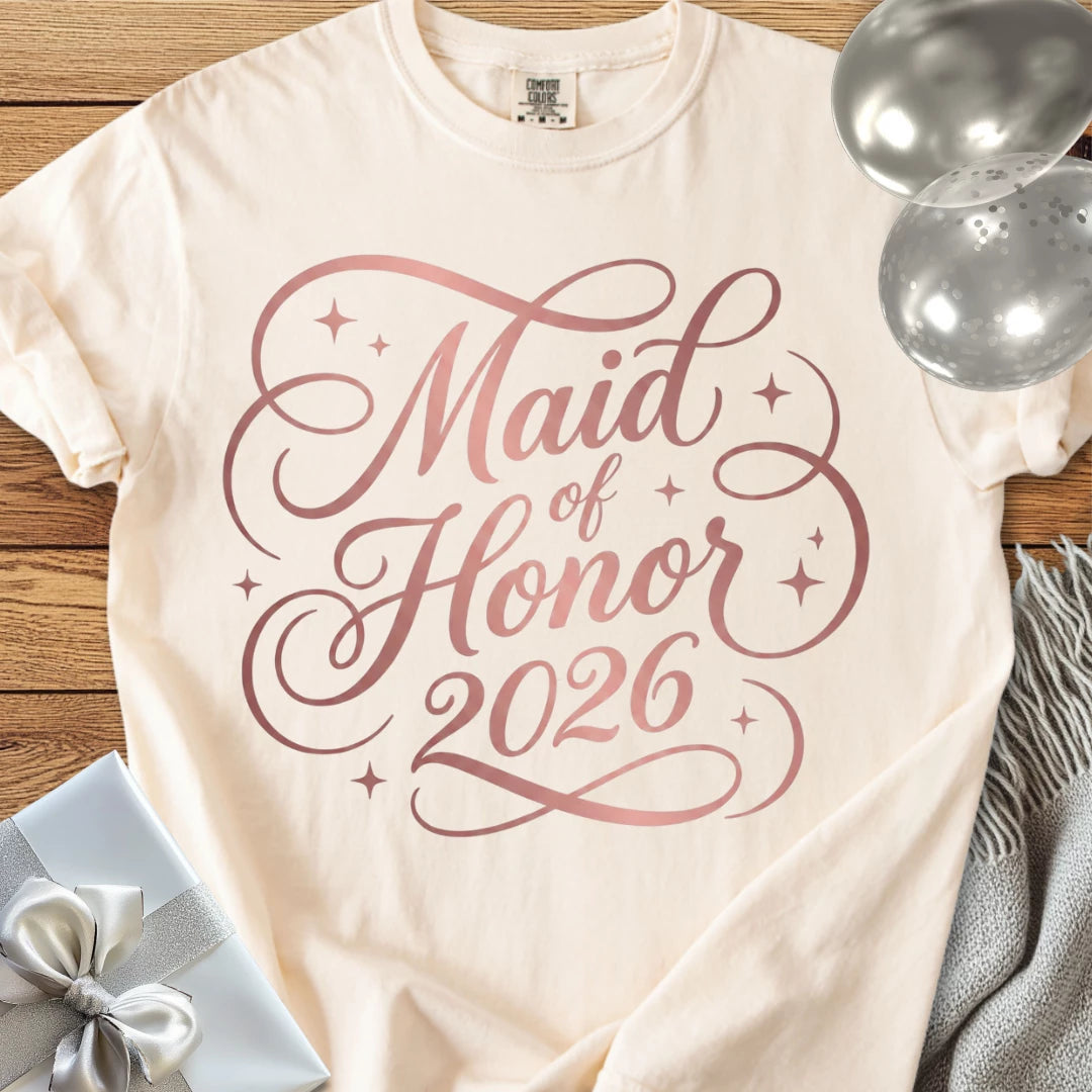 Maid of Honor 2026 - Premium Wedding T-Shirt