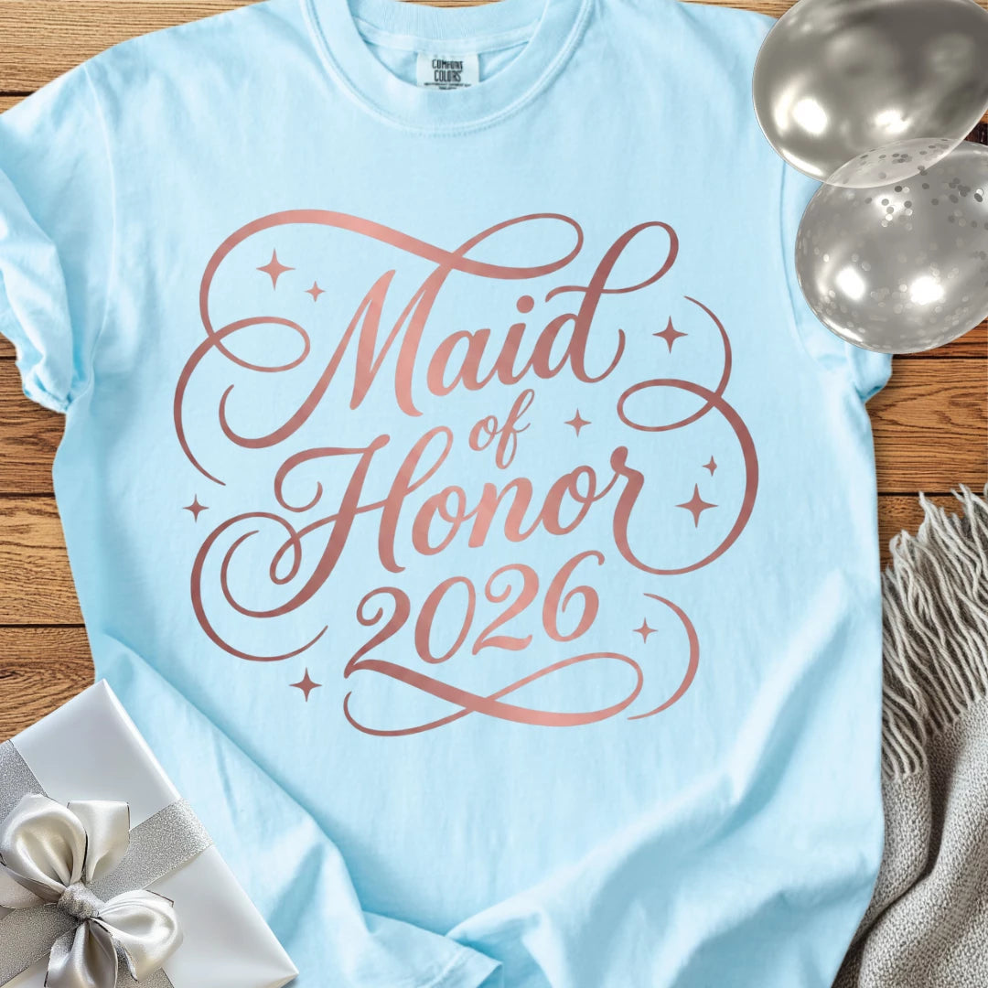 Maid of Honor 2026 - Premium Wedding T-Shirt