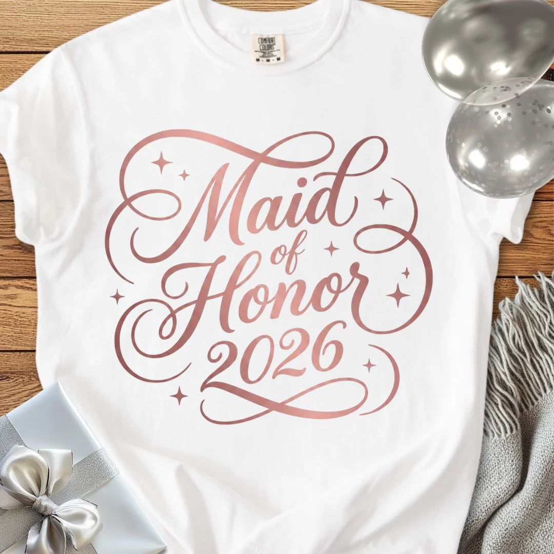 Maid of Honor 2026 - Premium Wedding T-Shirt