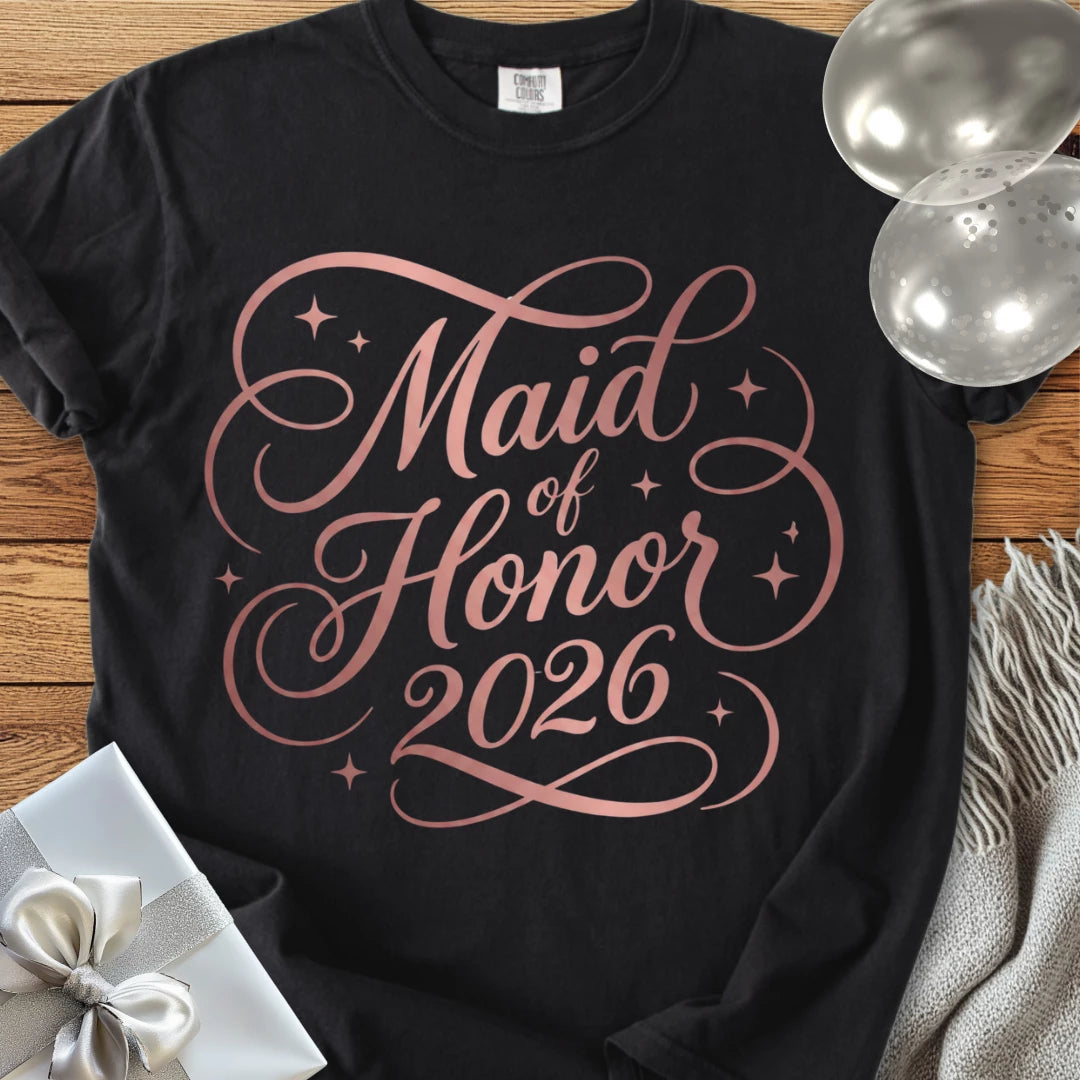 Maid of Honor 2026 - Premium Wedding T-Shirt