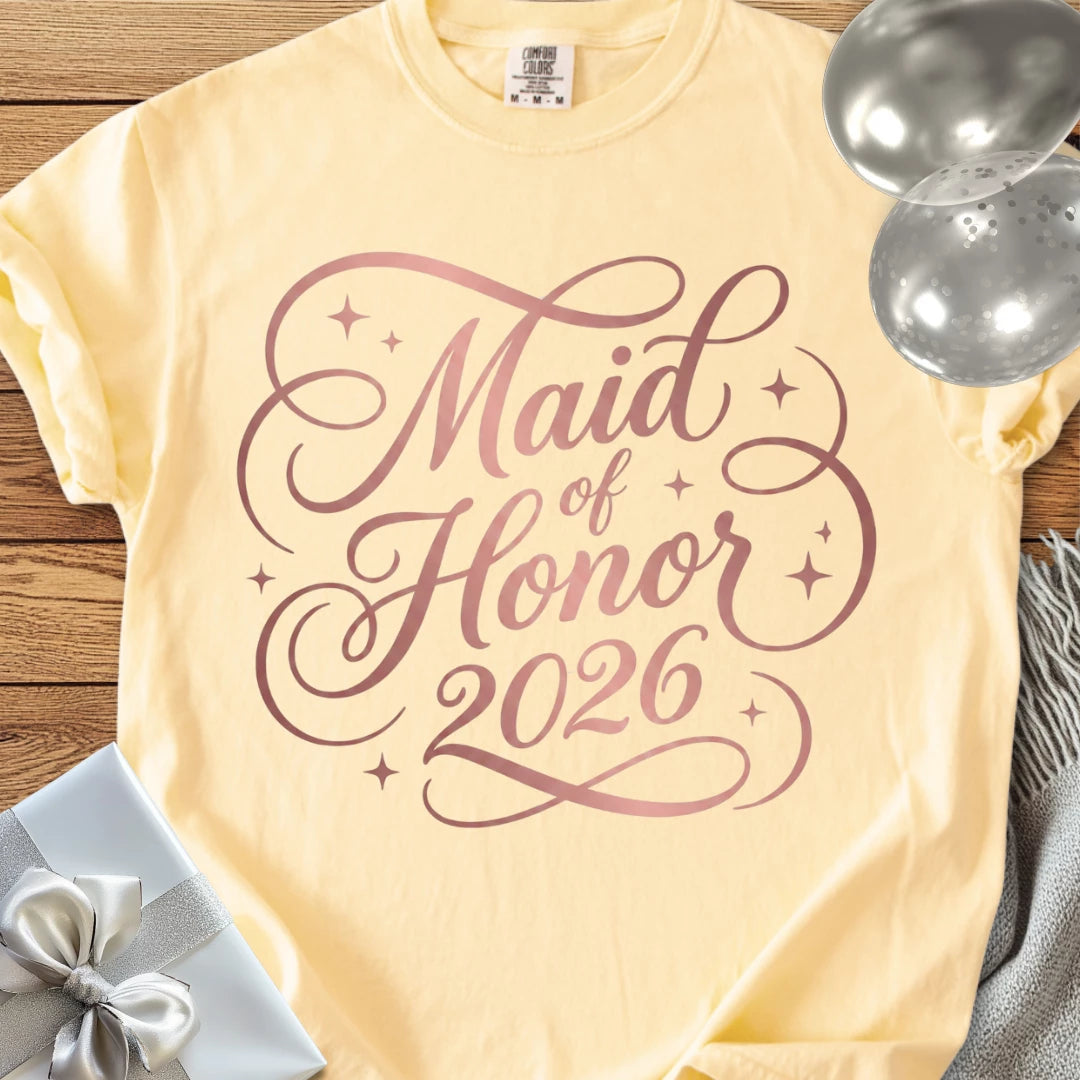 Maid of Honor 2026 - Premium Wedding T-Shirt