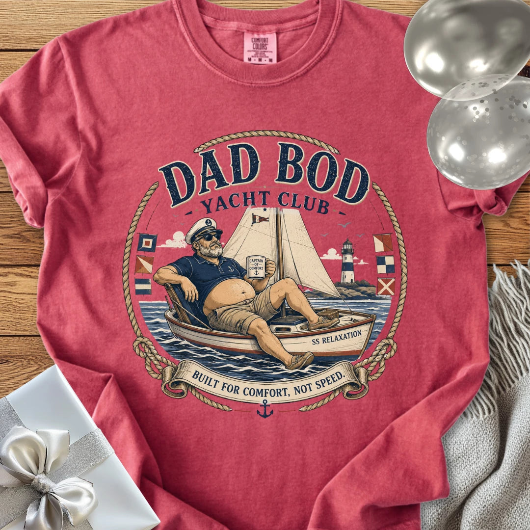Dad Bod Yacht Club - Premium Parenting T-Shirt