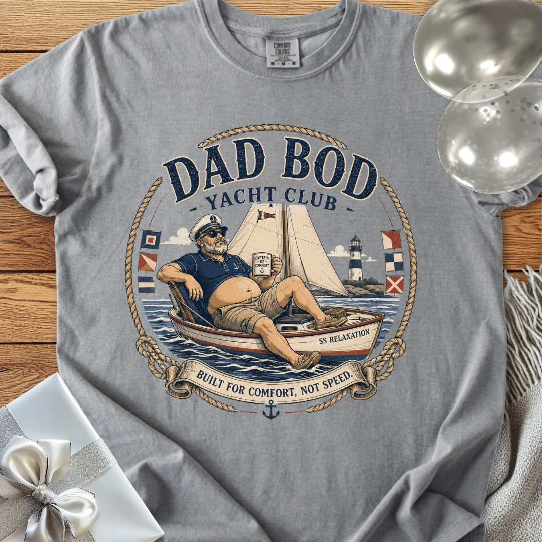 Dad Bod Yacht Club - Premium Parenting T-Shirt